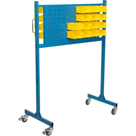 Global Industrial Mobile Louver Panel Rack, 48inW, Blue 319089
